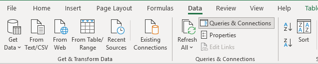 if Queries and connection pane not visible, go to Data → Queries & Connections