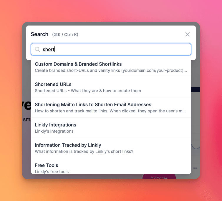Improved documentation search