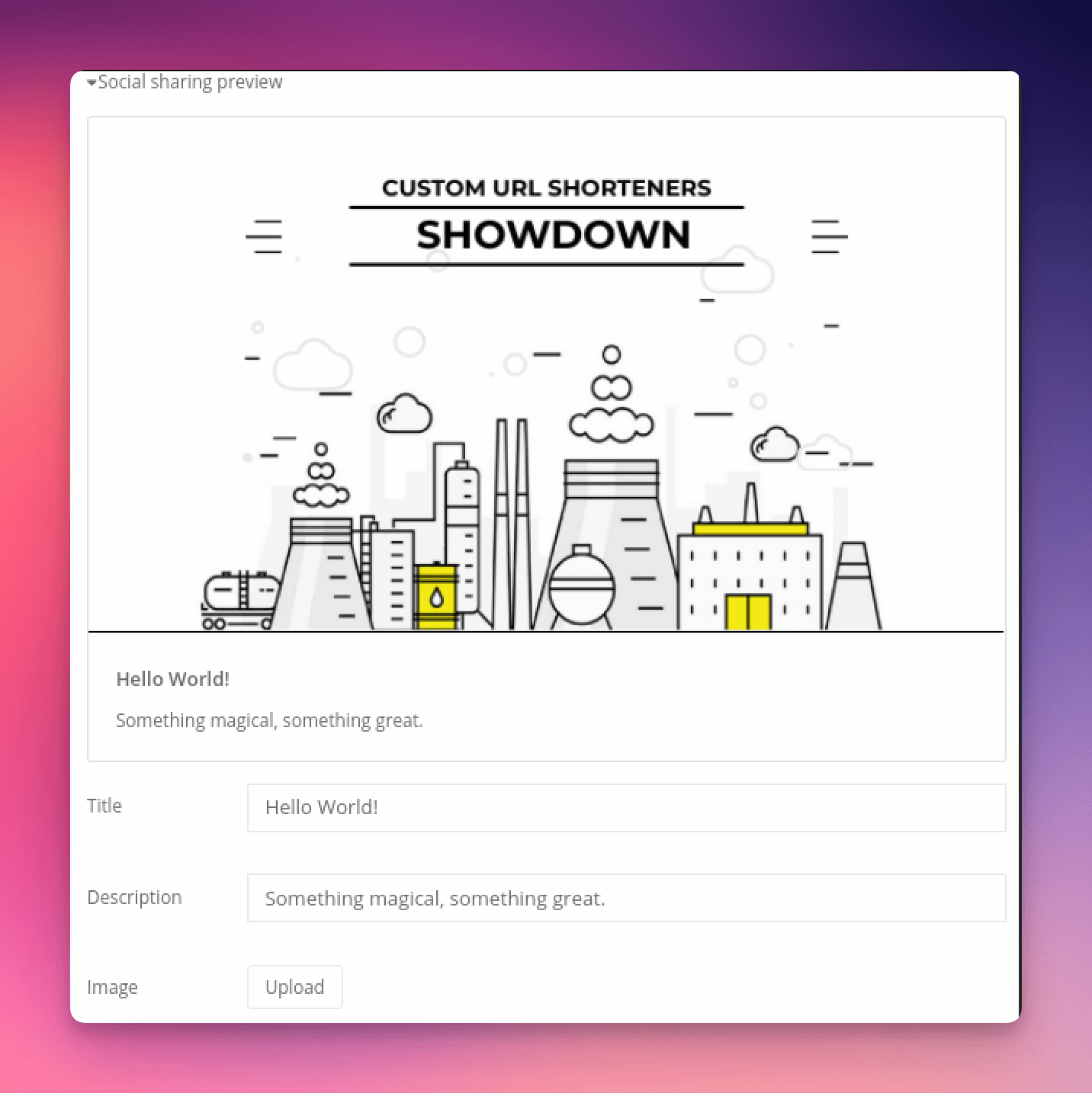 ¡Sé creativo al editar tu tarjeta de redes sociales! Una buena imagen contribuye en gran medida a mejorar las tasas de clics.