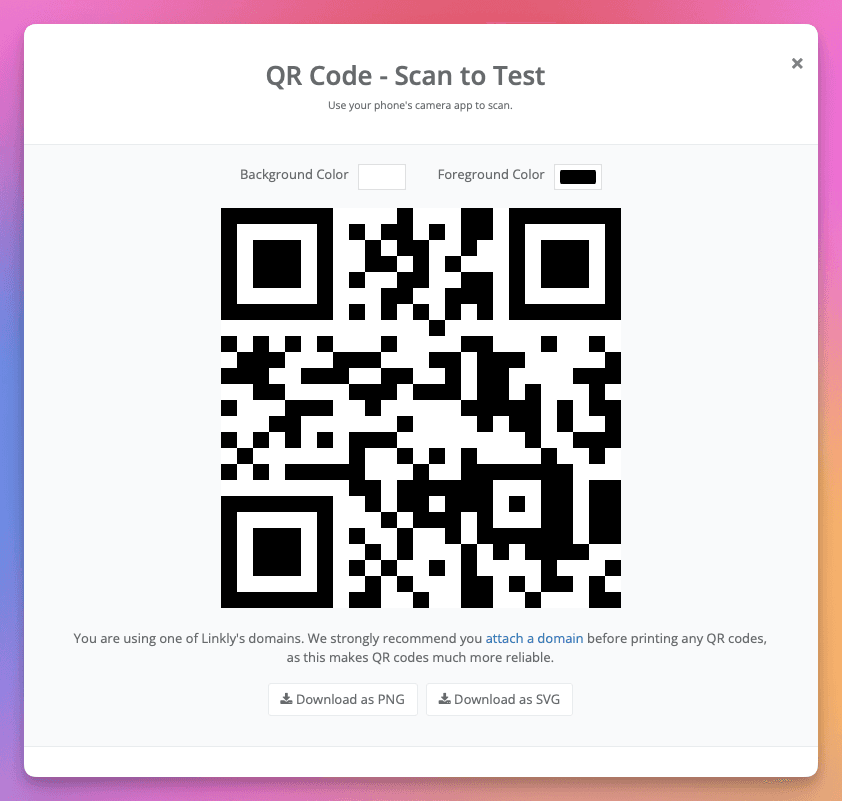 SVG Support for QR Codes