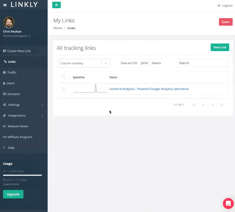 Créer un code QR Linkly