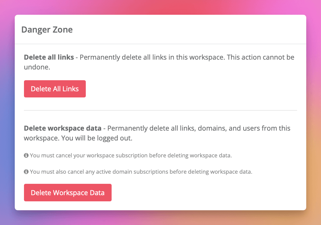Navigieren Sie zu den Arbeitsbereichseinstellungen