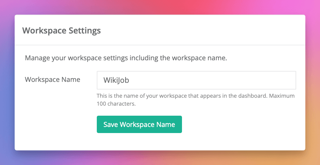 Ability to rename workspaces