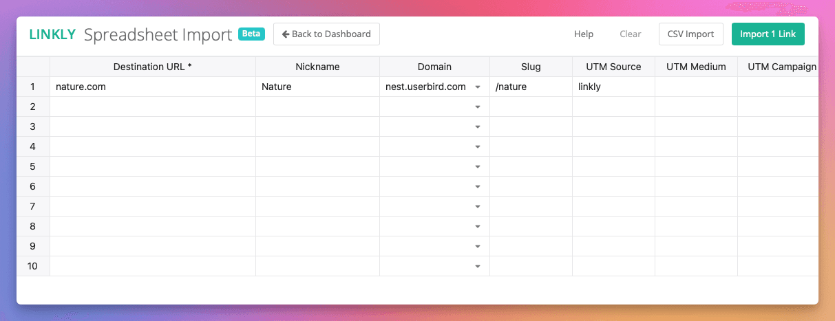 New Spreadsheet Import - Beta