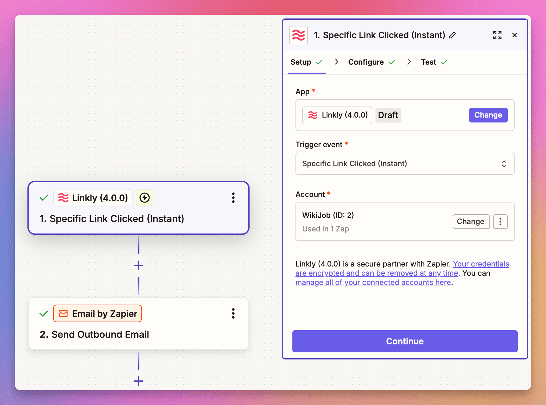 Create short links from Zapier