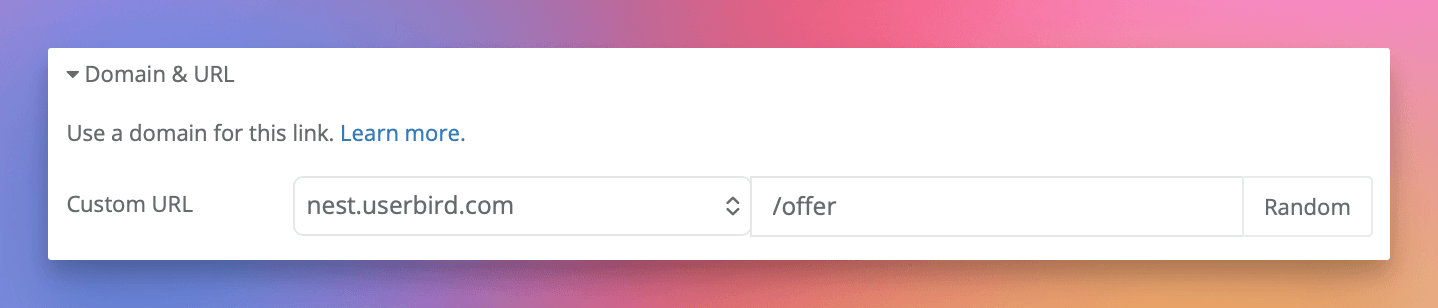 Establece destinos de redirección