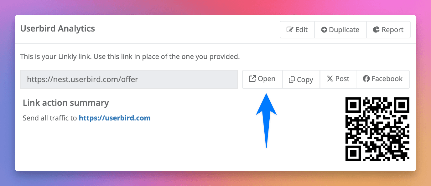 Click **Save Link** to save and test your link.