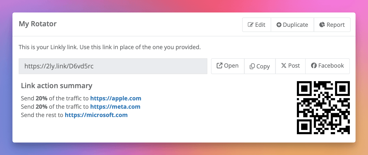 Clicca su **Salva Link**.
