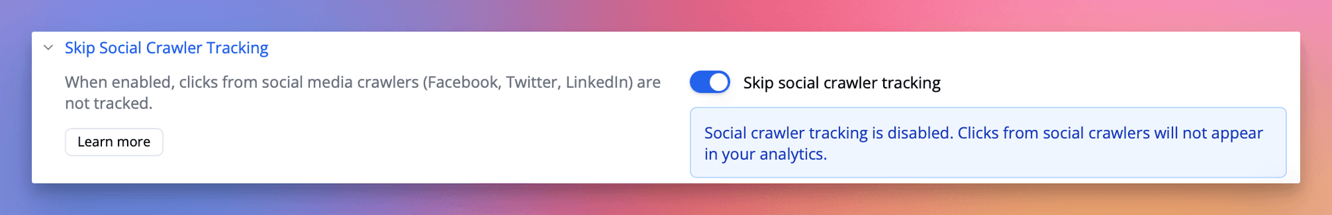 Ignore social media crawlers for tracking purposes