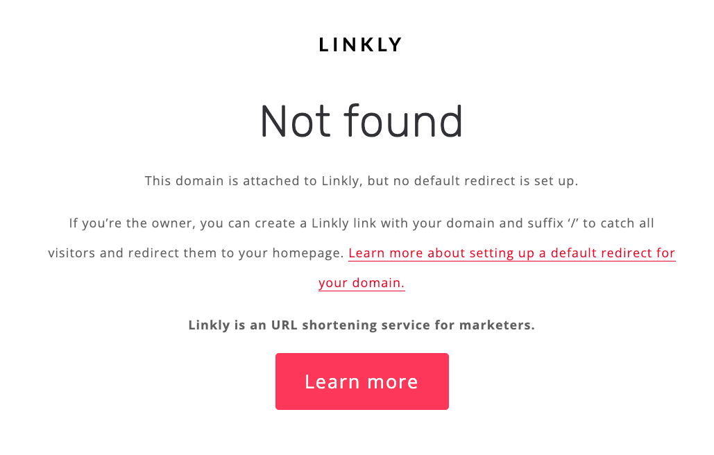 Not found- domain level