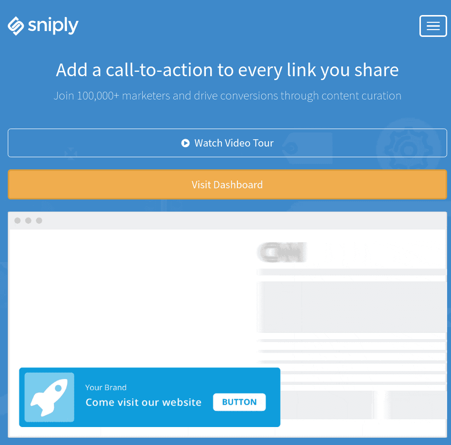 Snip.ly's selling point is a popup that appears on your short links.