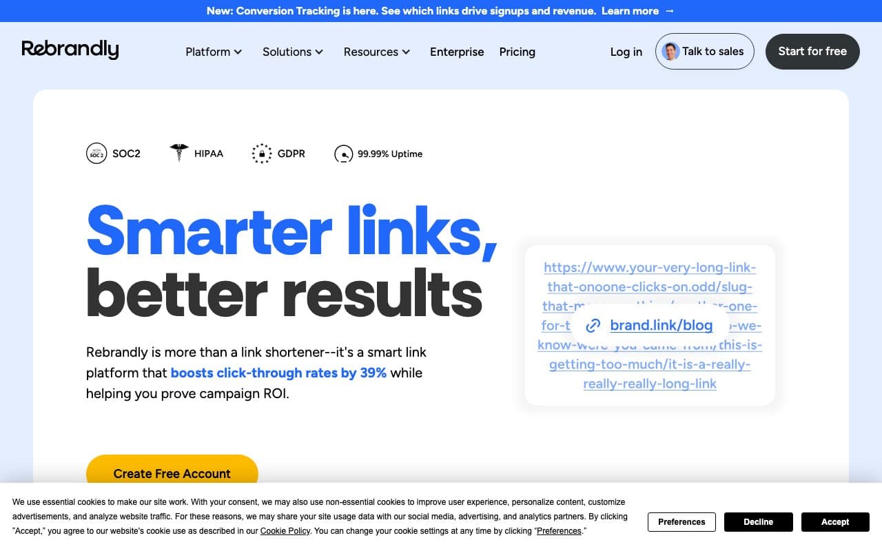 Screenshot of 4. Rebrandly
