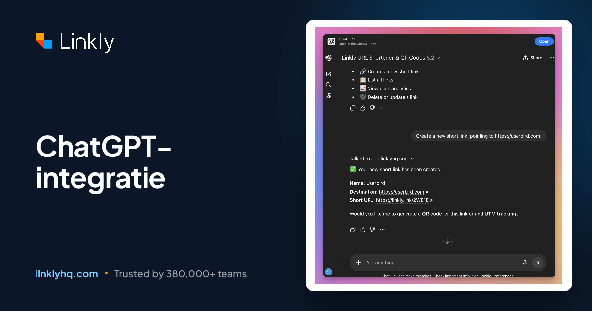ChatGPT-integratie — Linkly