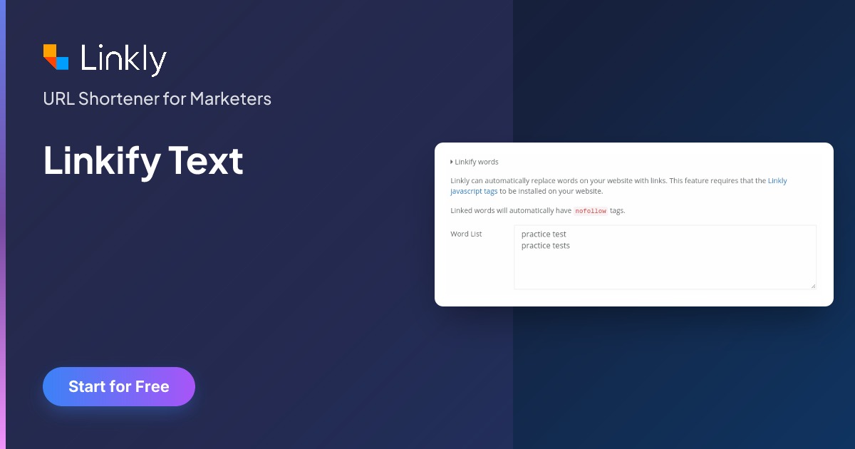 Linkify Text — Linkly