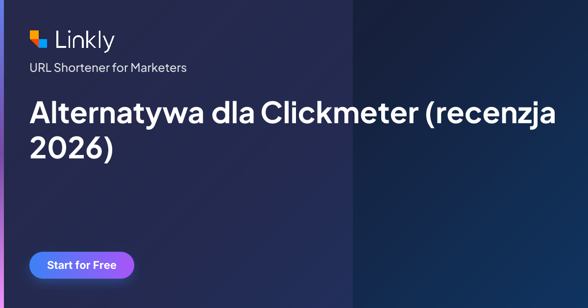 Alternatywa dla Clickmeter (recenzja 2026) — Linkly