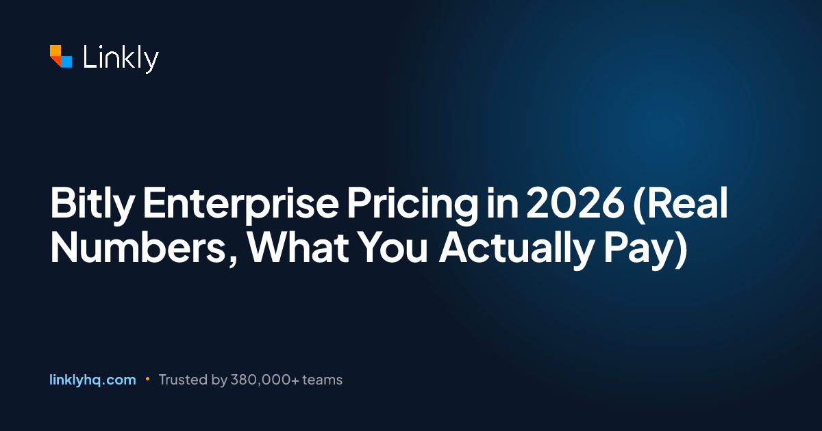 Bitly Enterprise Pricing in 2026 (Real Numbers, What You Actually Pay ...
