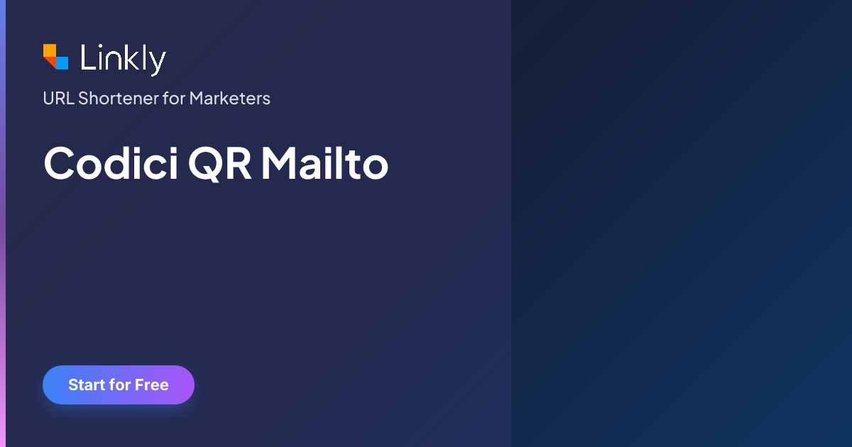 Codici QR Mailto — Linkly