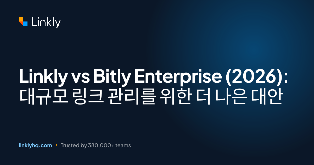 Linkly vs Bitly Enterprise (2026): 대규모 링크 관리를 위한 더 나은 대안 — Linkly