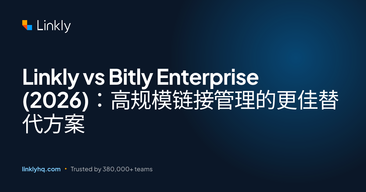 Linkly vs Bitly Enterprise (2026)：高规模链接管理的更佳替代方案 — Linkly
