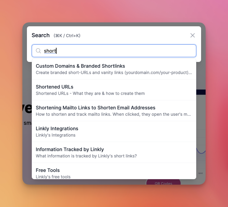 Improved documentation search.