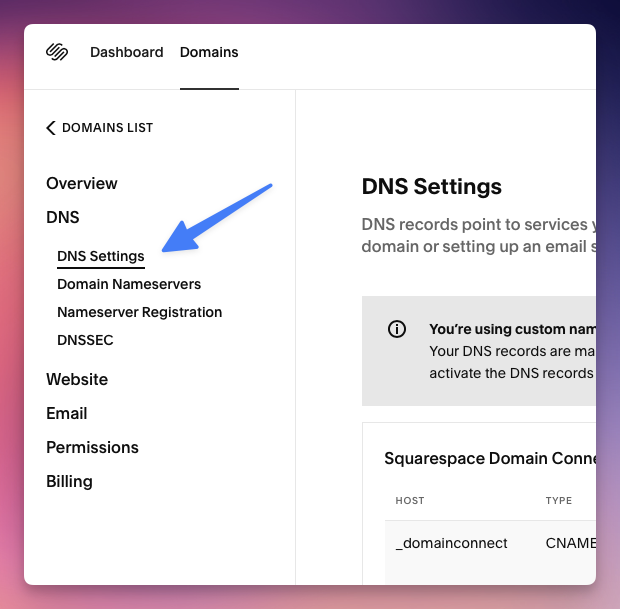 Access DNS Settings