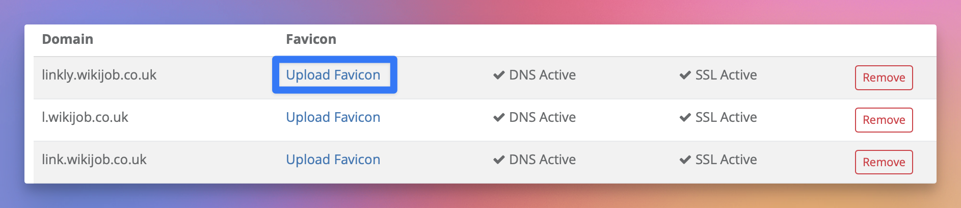 Go to Your Domains