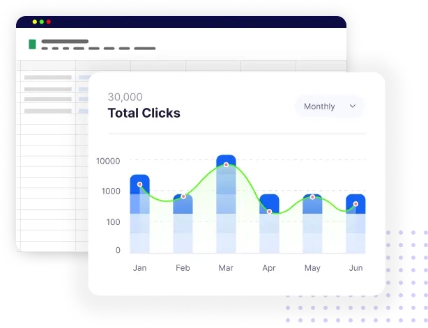 Beautiful, Visual, Shareable Click Tracking Reports, fully Integrated with Google Sheets