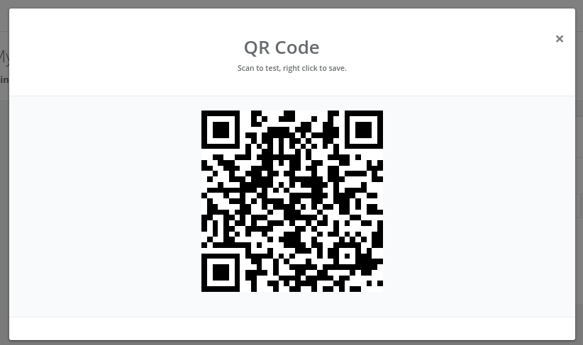 You can click on a QR code to see larger version. Feel free to scan this with your own phone to see how it works.